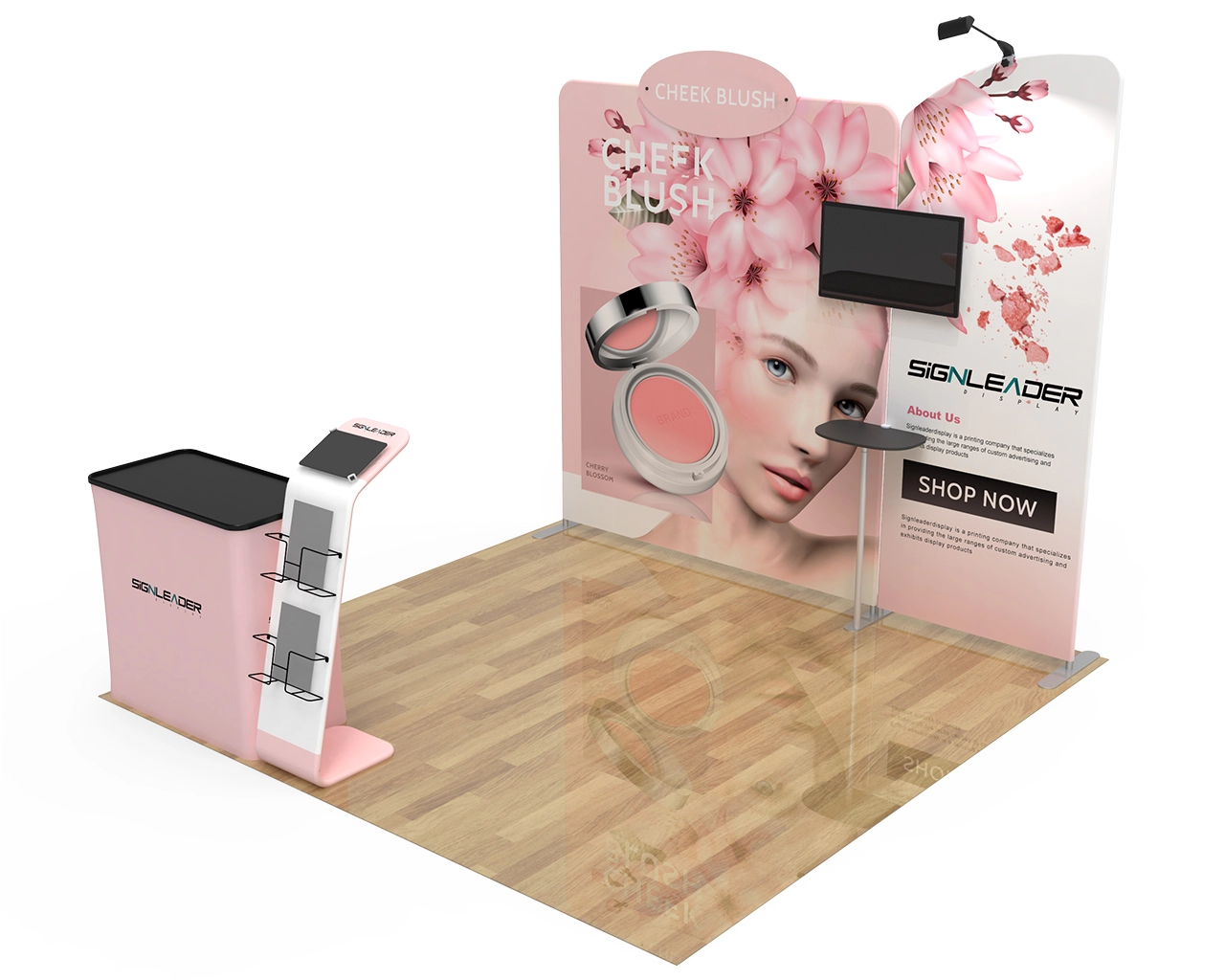 10ft Bridal Beauty & Makeup Trade Show Booth Idea 02