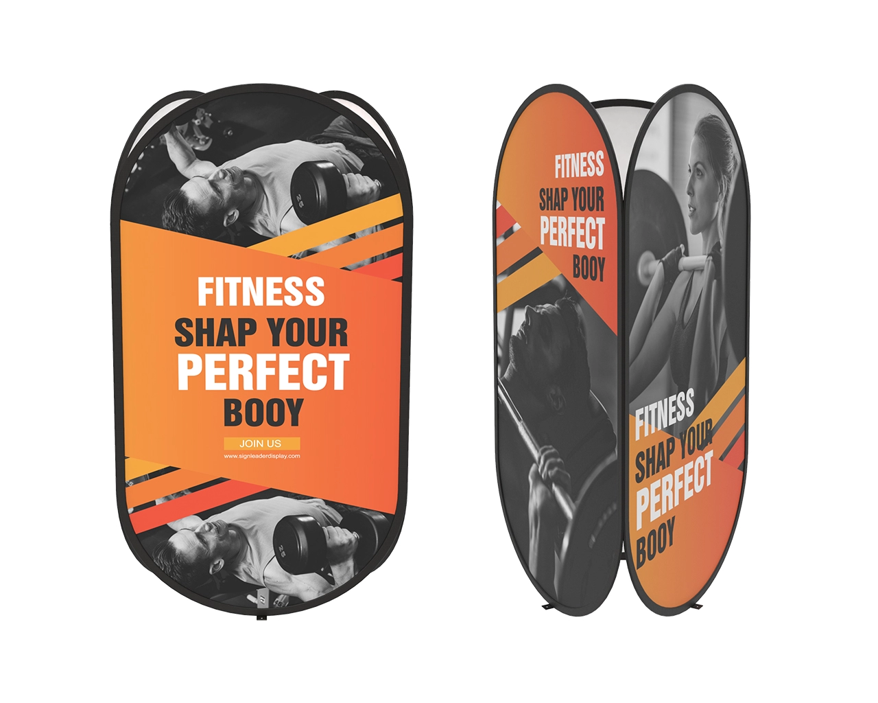 Triple-Sided Tower A-Frame Banner Stand