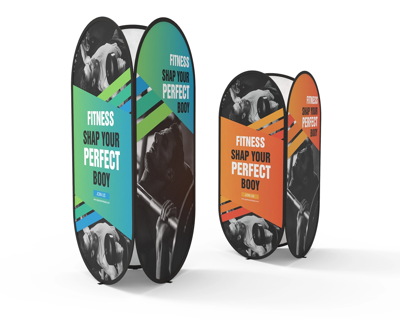 Triple-Sided Tower A-Frame Banner Stand
