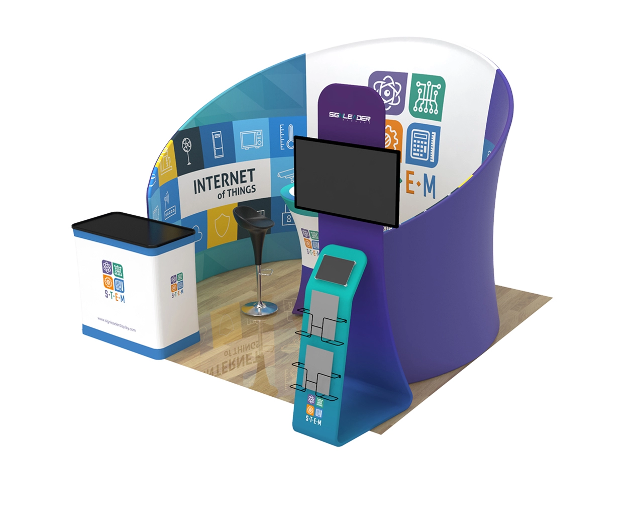 10ft Tech & Electronics Trade Show Booth Kit K