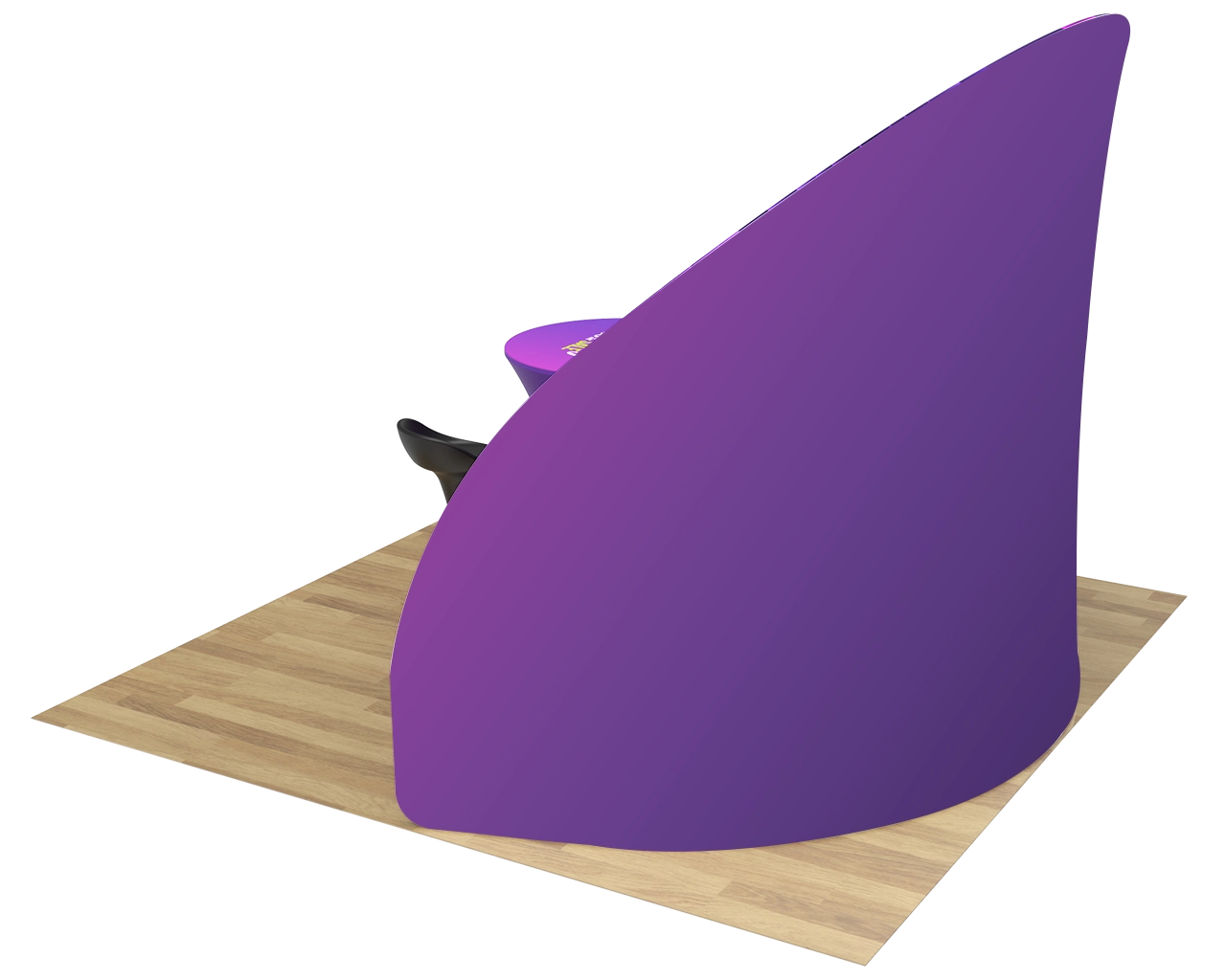 10ft Custom Small Curved Trade Show Booth Idea 10