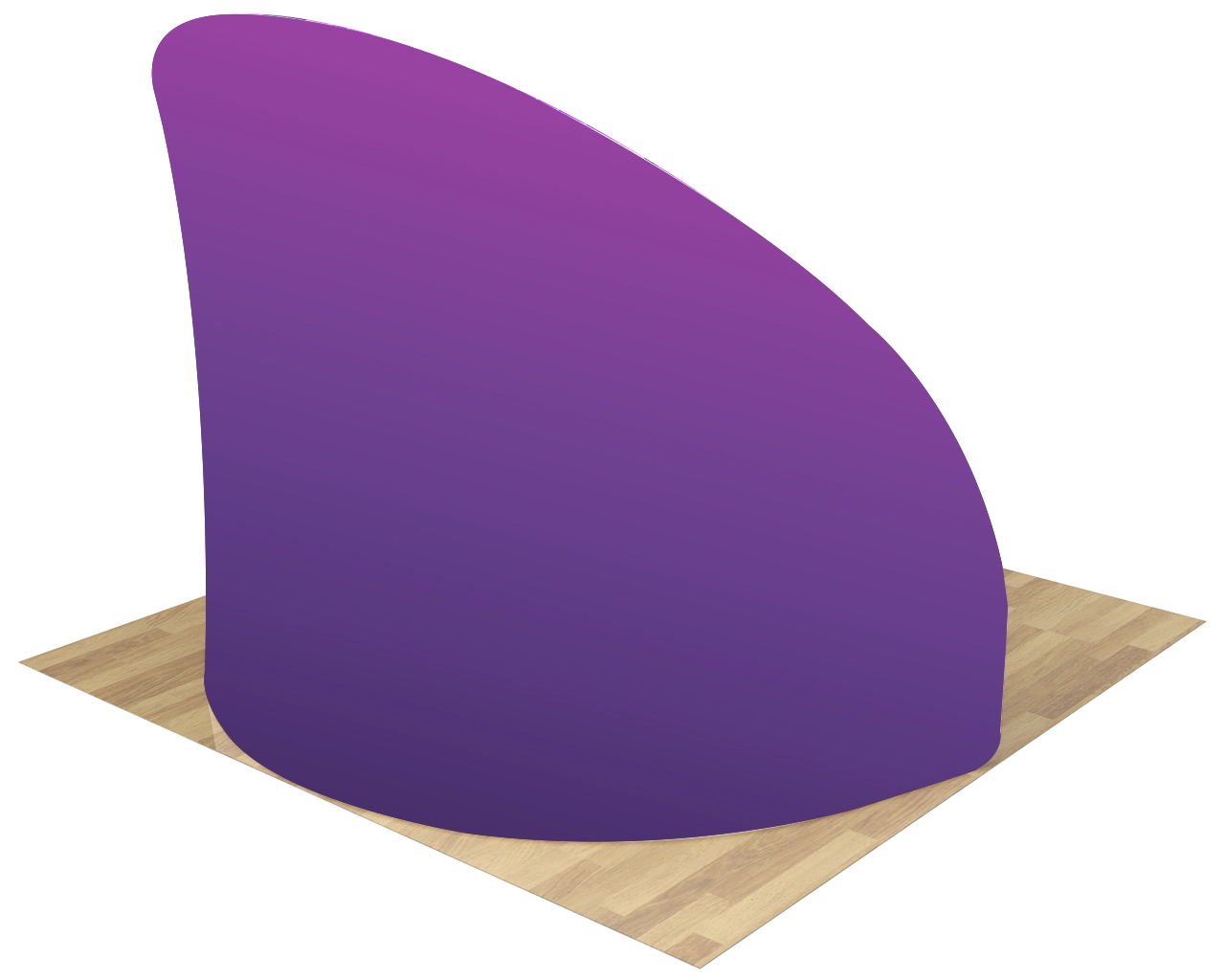 10ft Custom Small Curved Trade Show Booth Idea 10