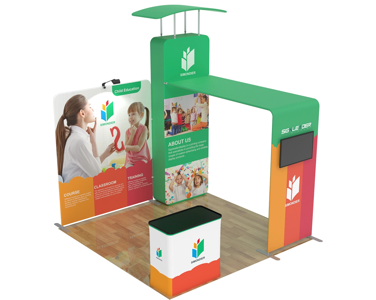 10ft Educational Trade Show Booth Idea 07