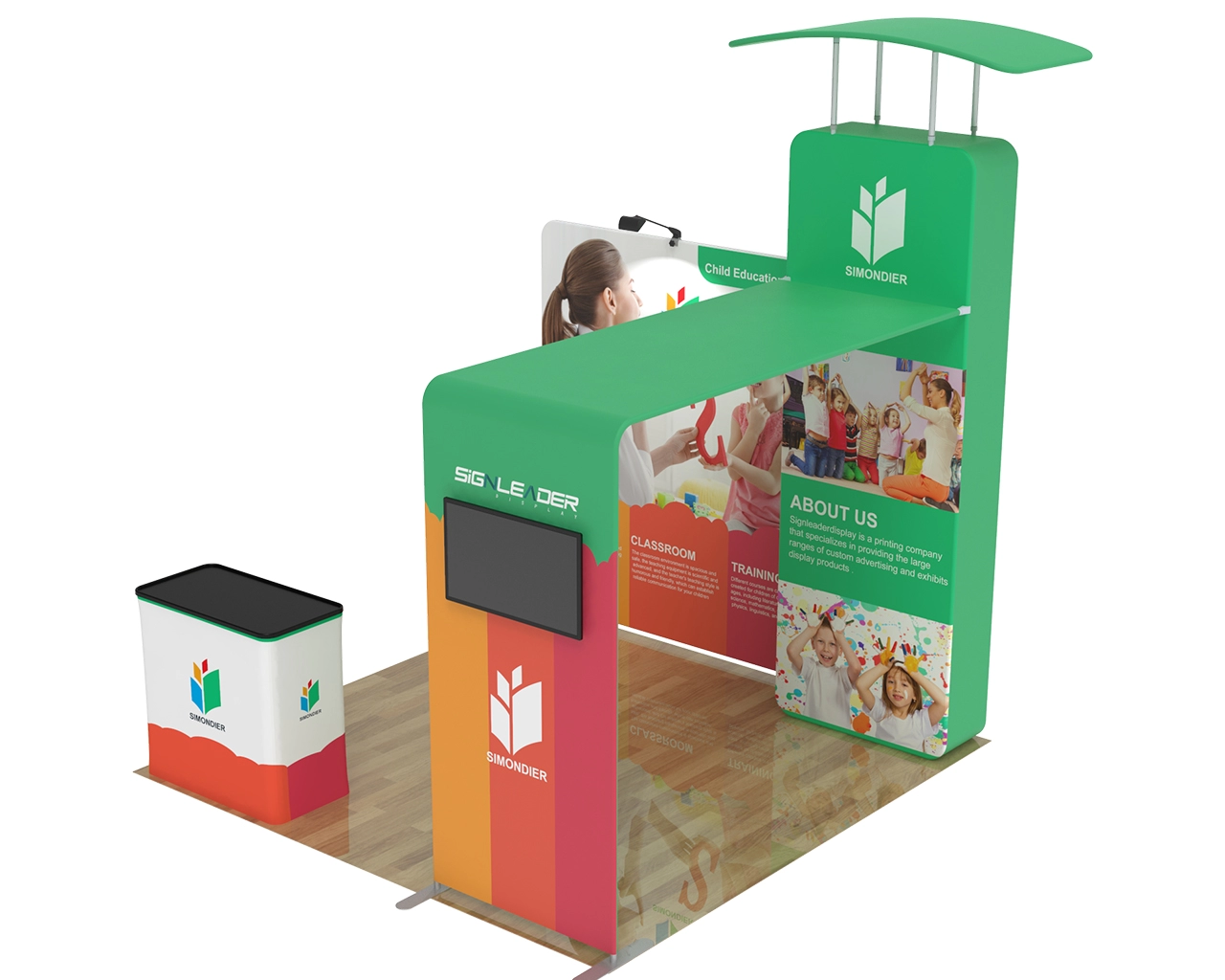 10ft Educational Trade Show Booth Idea 07