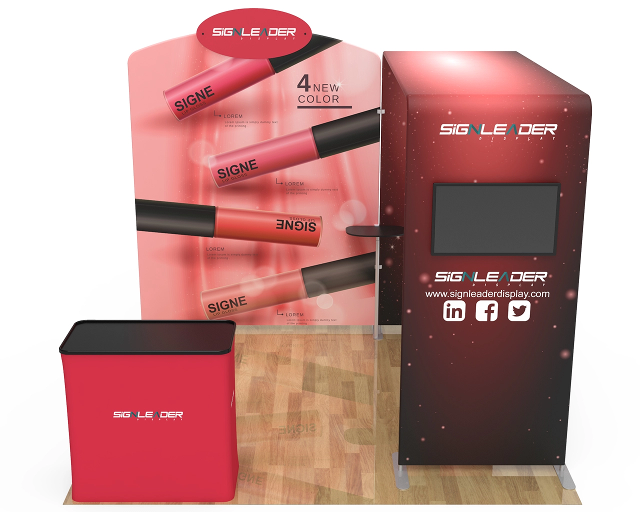 10ft Portable Makeup & Beauty Trade Show Booth Idea 08