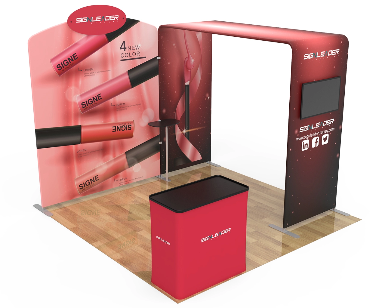 10ft Portable Makeup & Beauty Trade Show Booth Idea 08