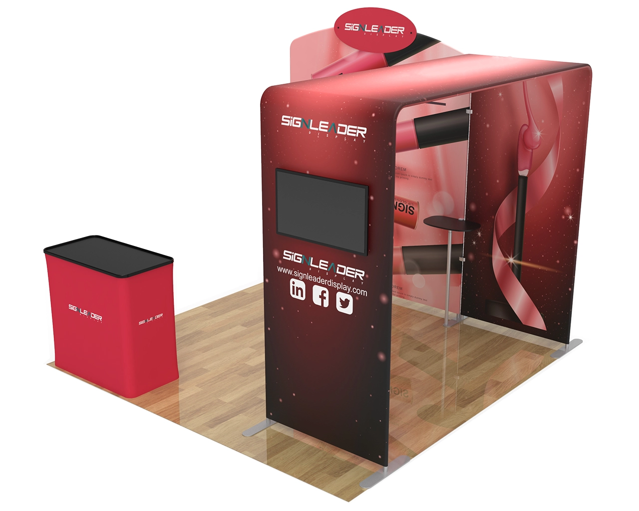 10ft Portable Makeup & Beauty Trade Show Booth Idea 08