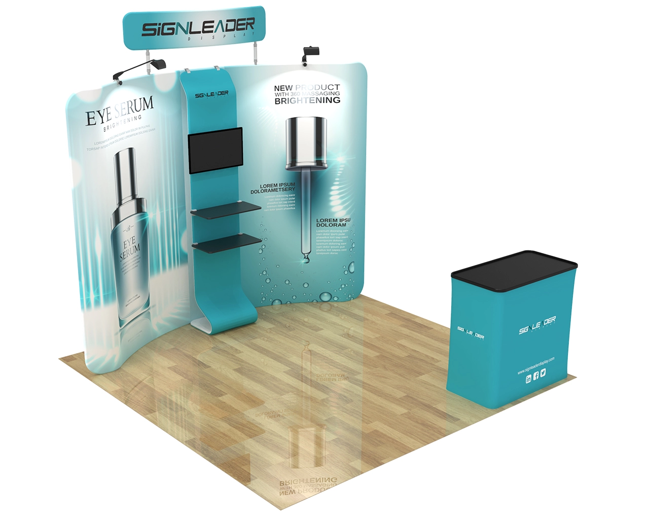 10x10ft Beauty & Cosmetic Trade Show Booth Idea 12