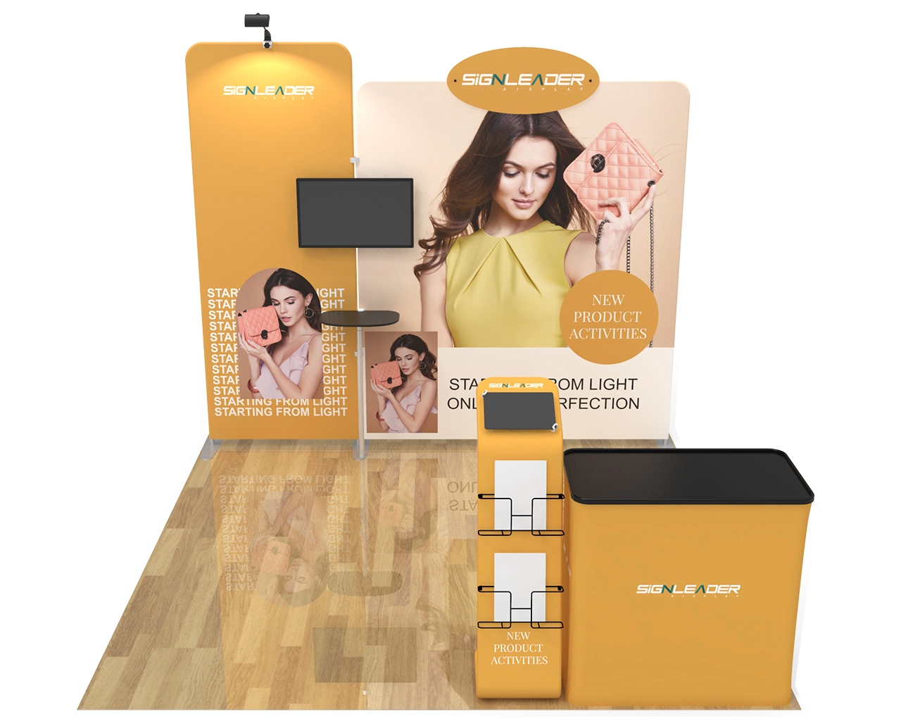 Signleader Display 10ft Commercial Portable Custom Trade Show Booth Combo 14 Main