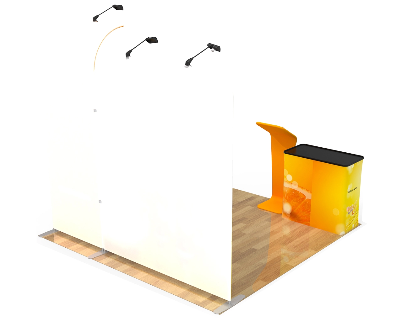 10x10ft Custom Health Brand Trade Show Booth Idea 15