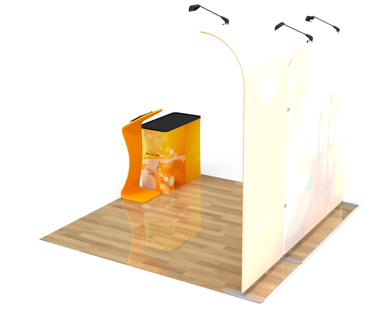 10x10ft Custom Health Brand Trade Show Booth Idea 15