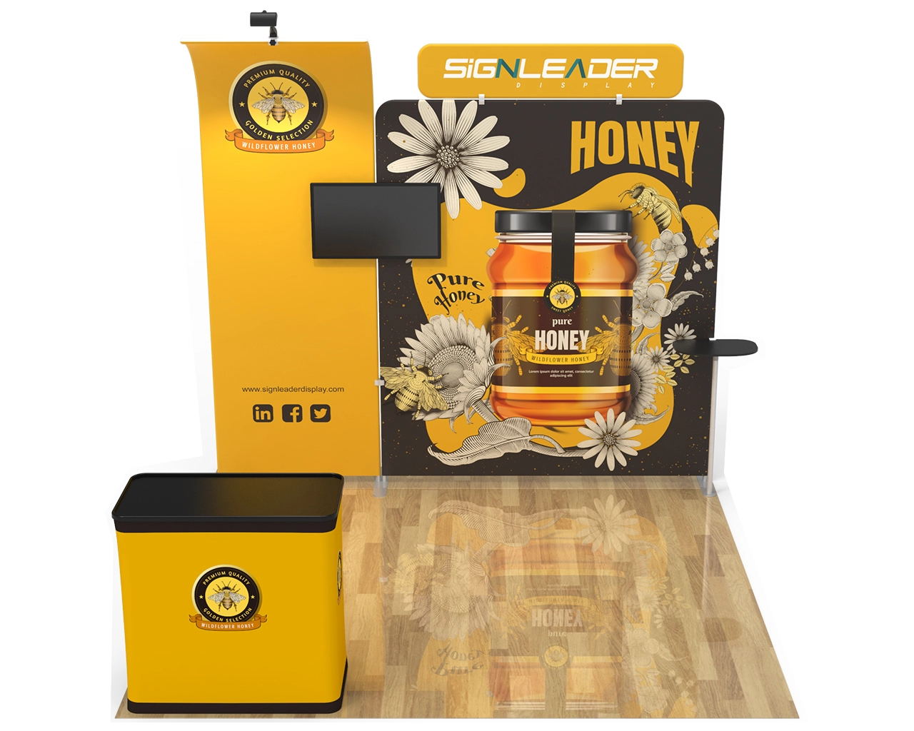 10ft Custom Natural Food Trade Show Booth Idea 16