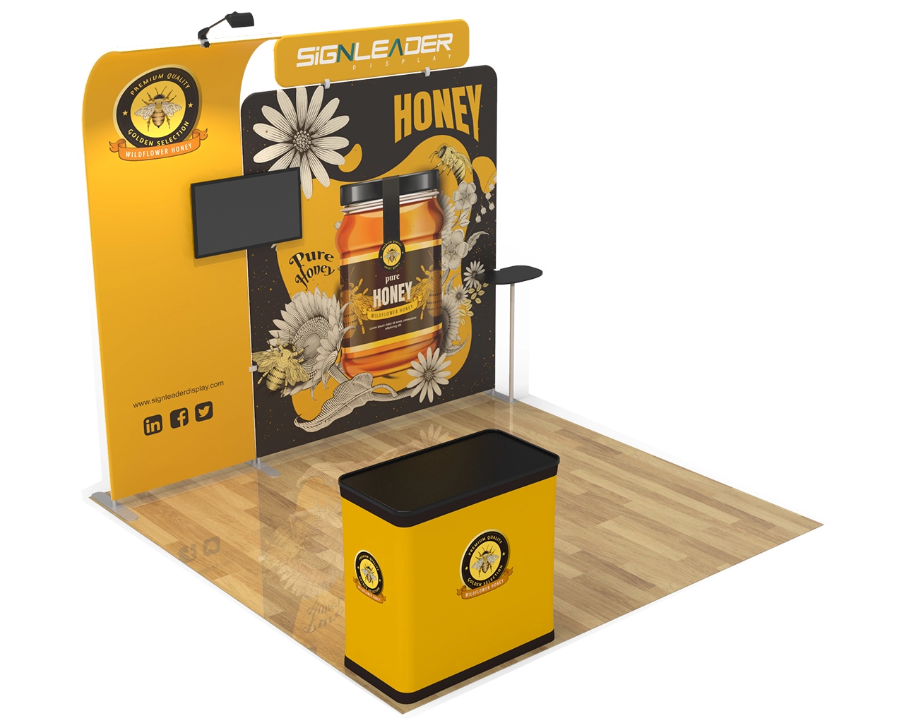 10ft Custom Natural Food Trade Show Booth Idea 16