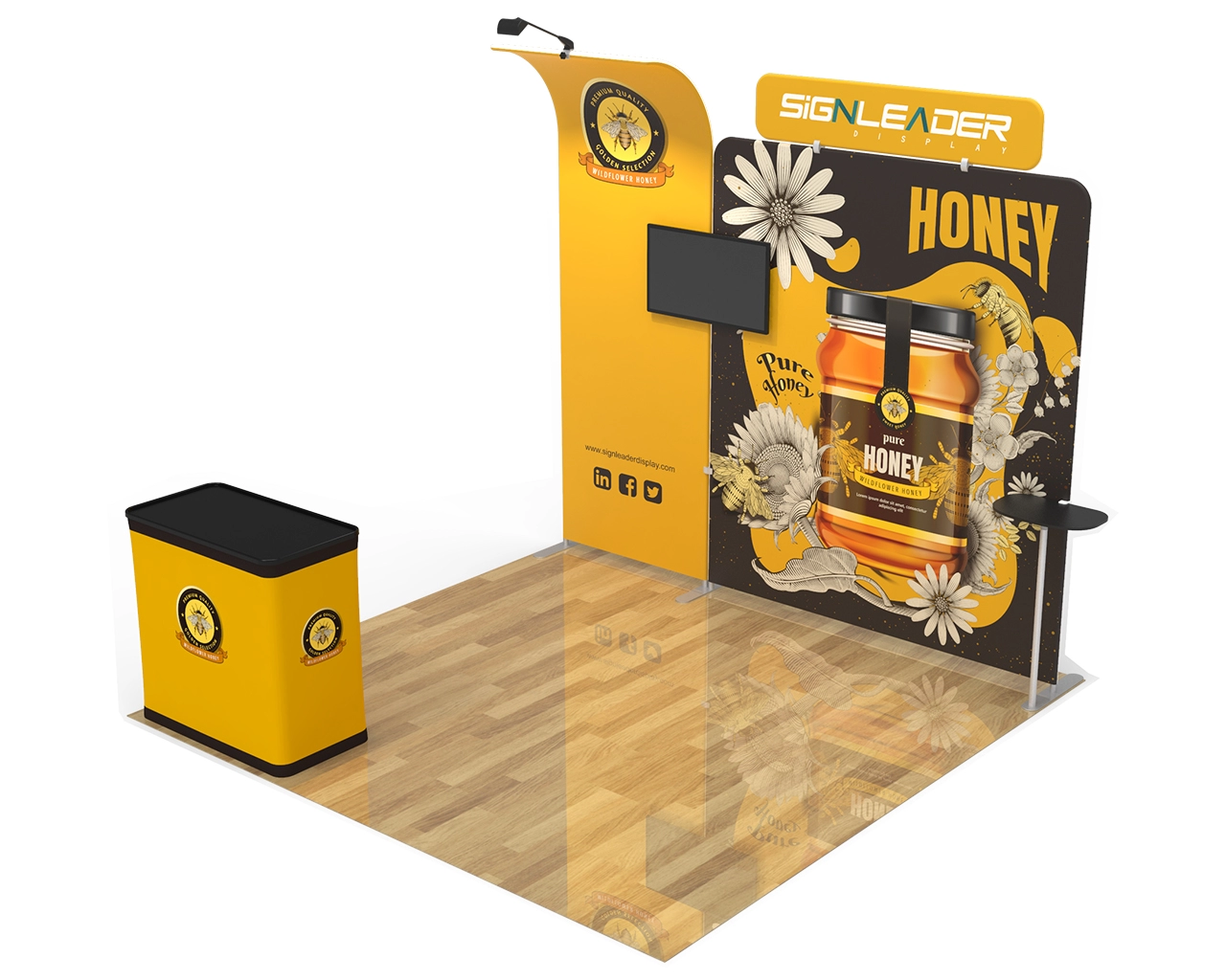 10ft Custom Natural Food Trade Show Booth Idea 16
