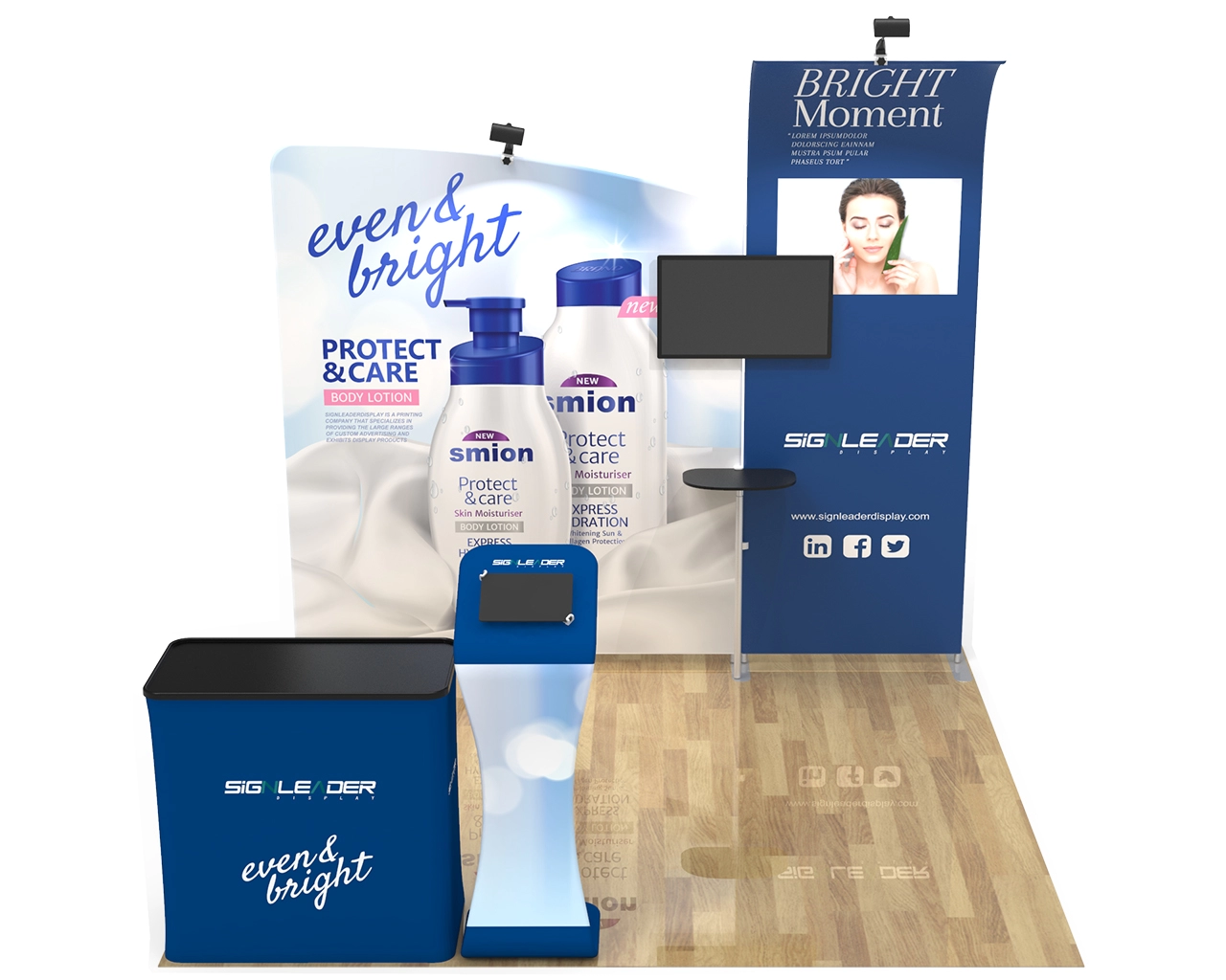 Signleader Display 10ft Commercial Portable Custom Trade Show Booth Combo 17 Main