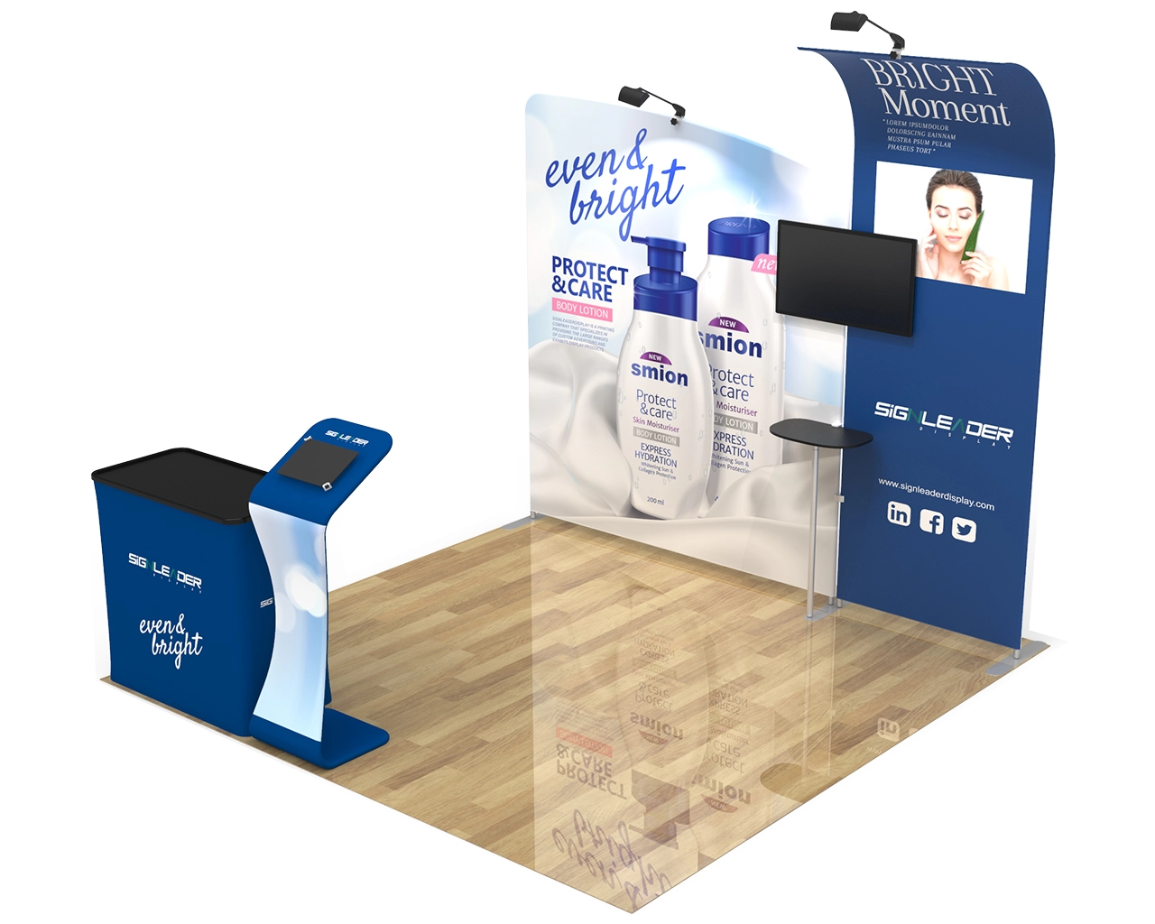 10x10 Portable Beauty & Skincare Trade Show Booth Idea 17