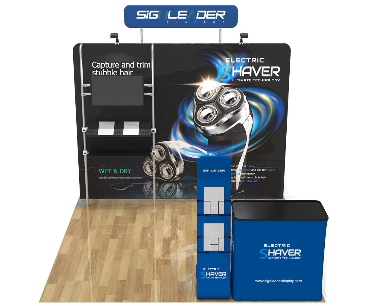 Signleader Display 10ft Commercial Portable Custom Trade Show Booth Combo 18 Main