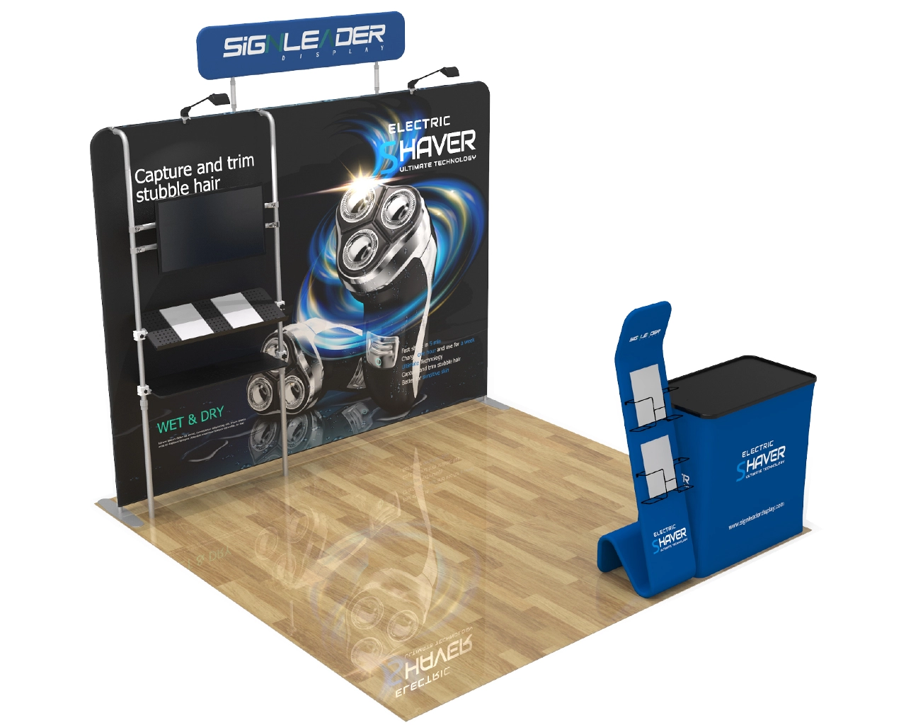 10ft Portable Electronics & Gadget Trade Show Booth Idea 18