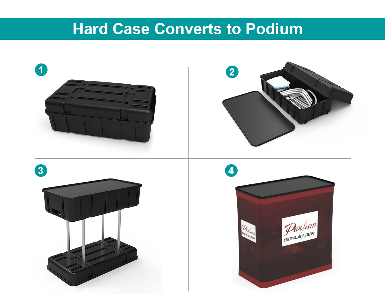 10ft Portable Trade Show Booth Kit B1 for Perfume & Beauty Brands