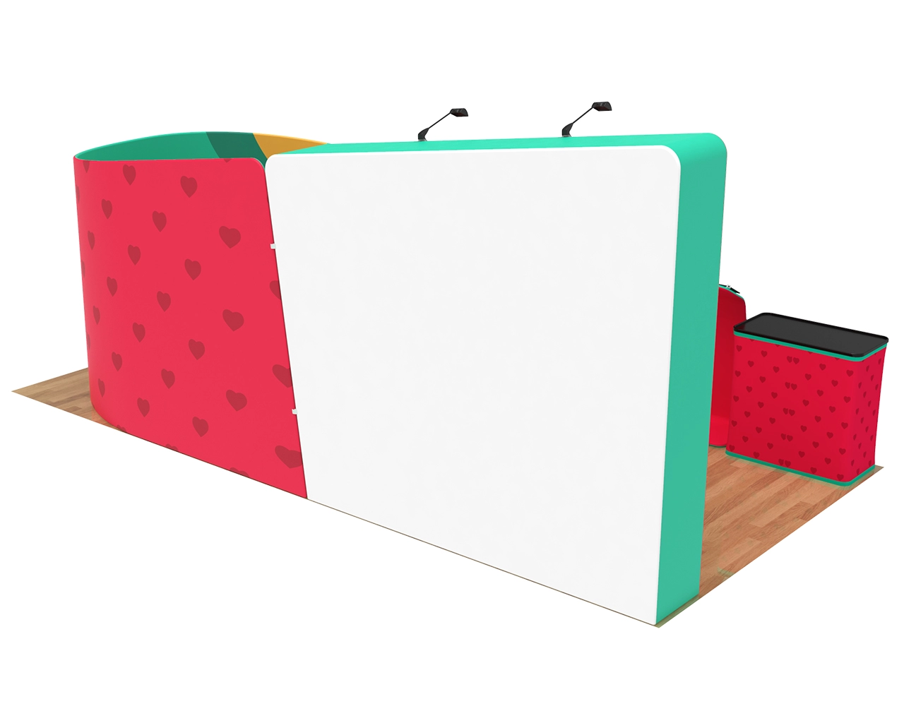 10x20ft Trade Show Booth Design C for Fashion, Footwear & Bridal Brands 
