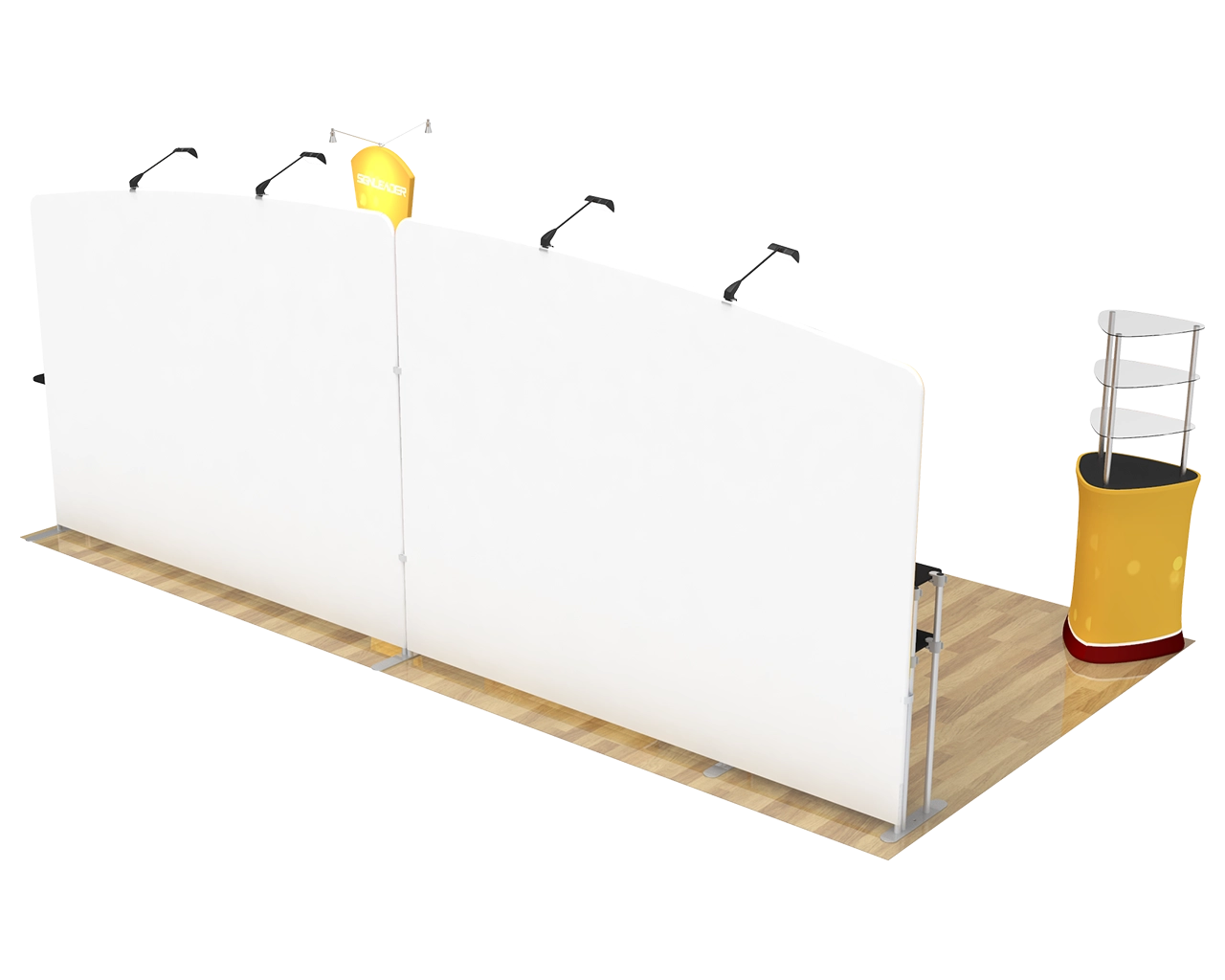 10x20ft Commercial Custom Trade Show Booth Combo F