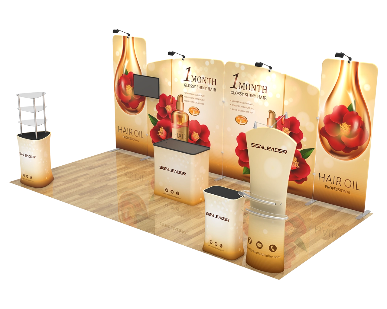 10x20ft Commercial Custom Trade Show Booth Combo G