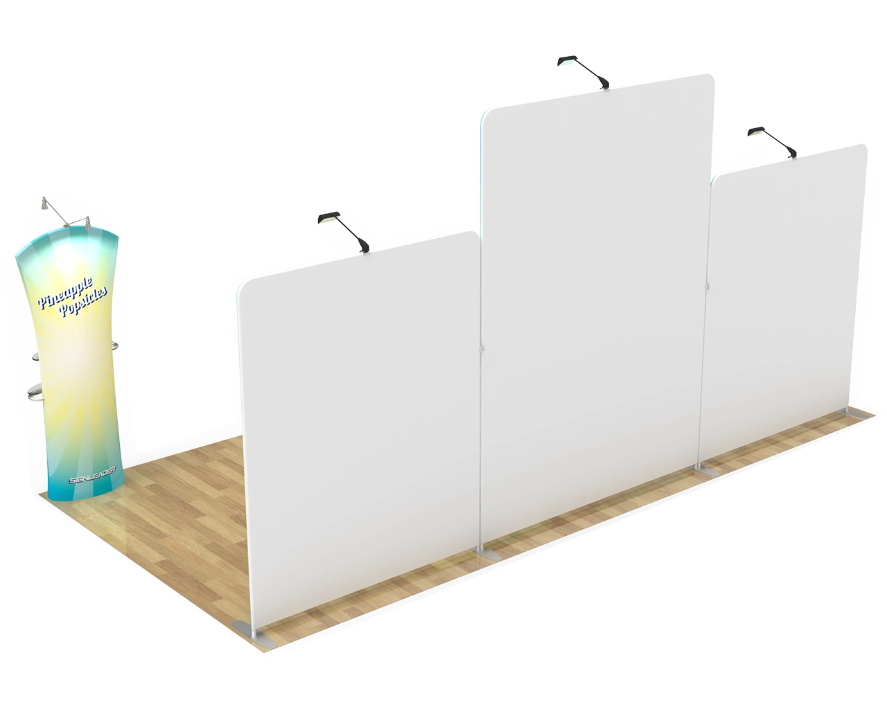 10x20ft Commercial Custom Trade Show Booth Combo L