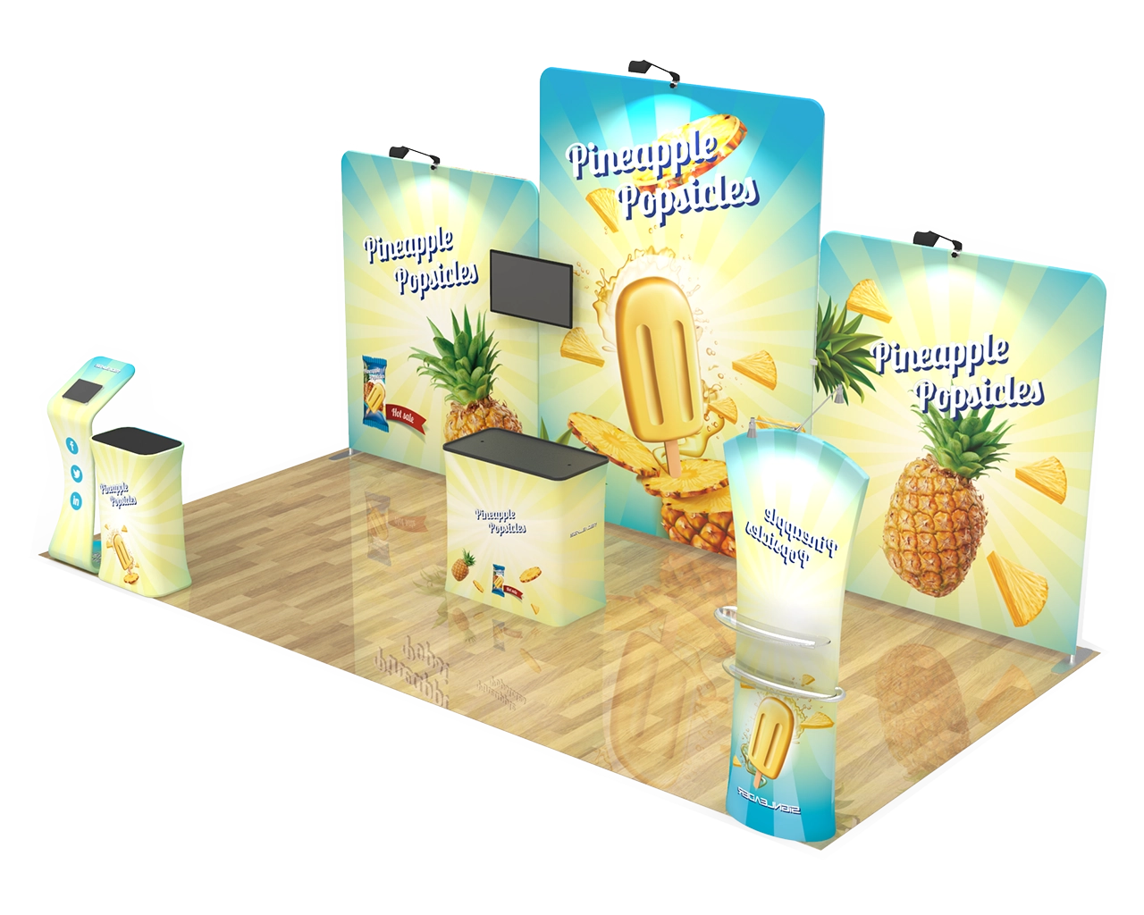 10x20ft Commercial Custom Trade Show Booth Combo L