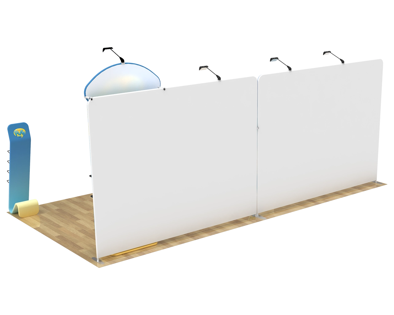 10x20ft Commercial Custom Trade Show Booth Combo N