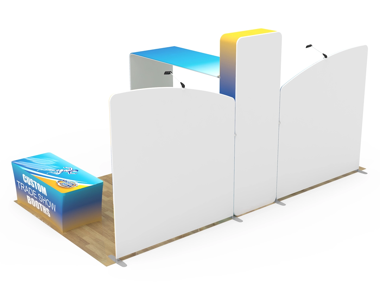 10x20ft Commercial Trade Show Booth Q for Sports Drinks, Functional Beverages & Health Drinks