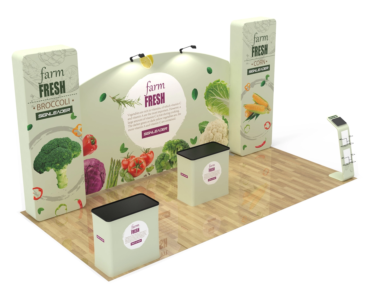 10x20ft Commercial Trade Show Booth R for Agricultural Products, Organic Farming & Plant Nutrition