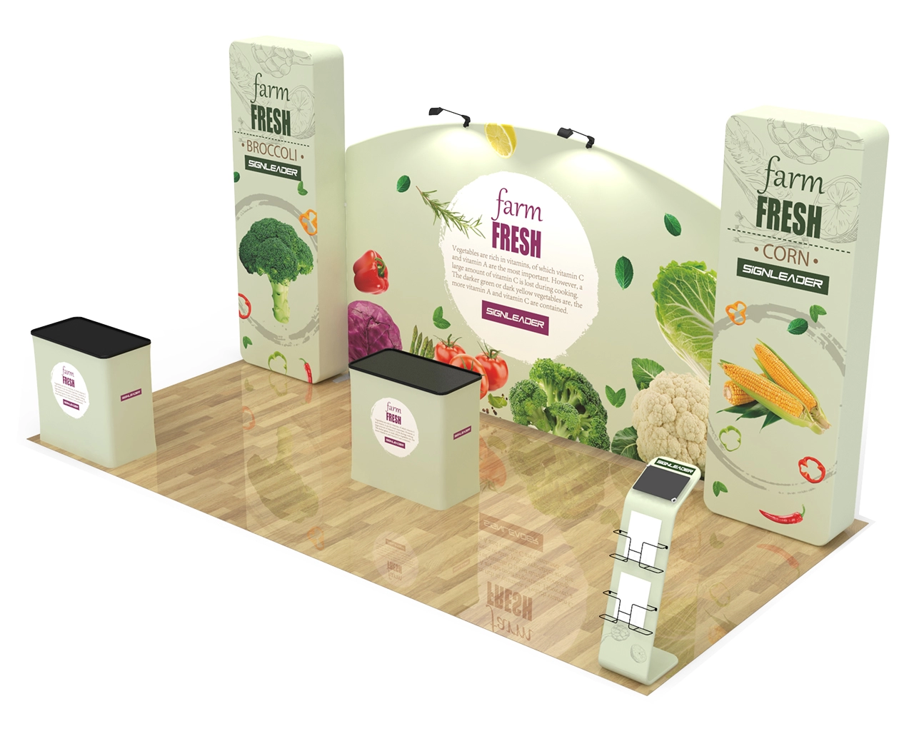 10x20ft Commercial Trade Show Booth R for Agricultural Products, Organic Farming & Plant Nutrition