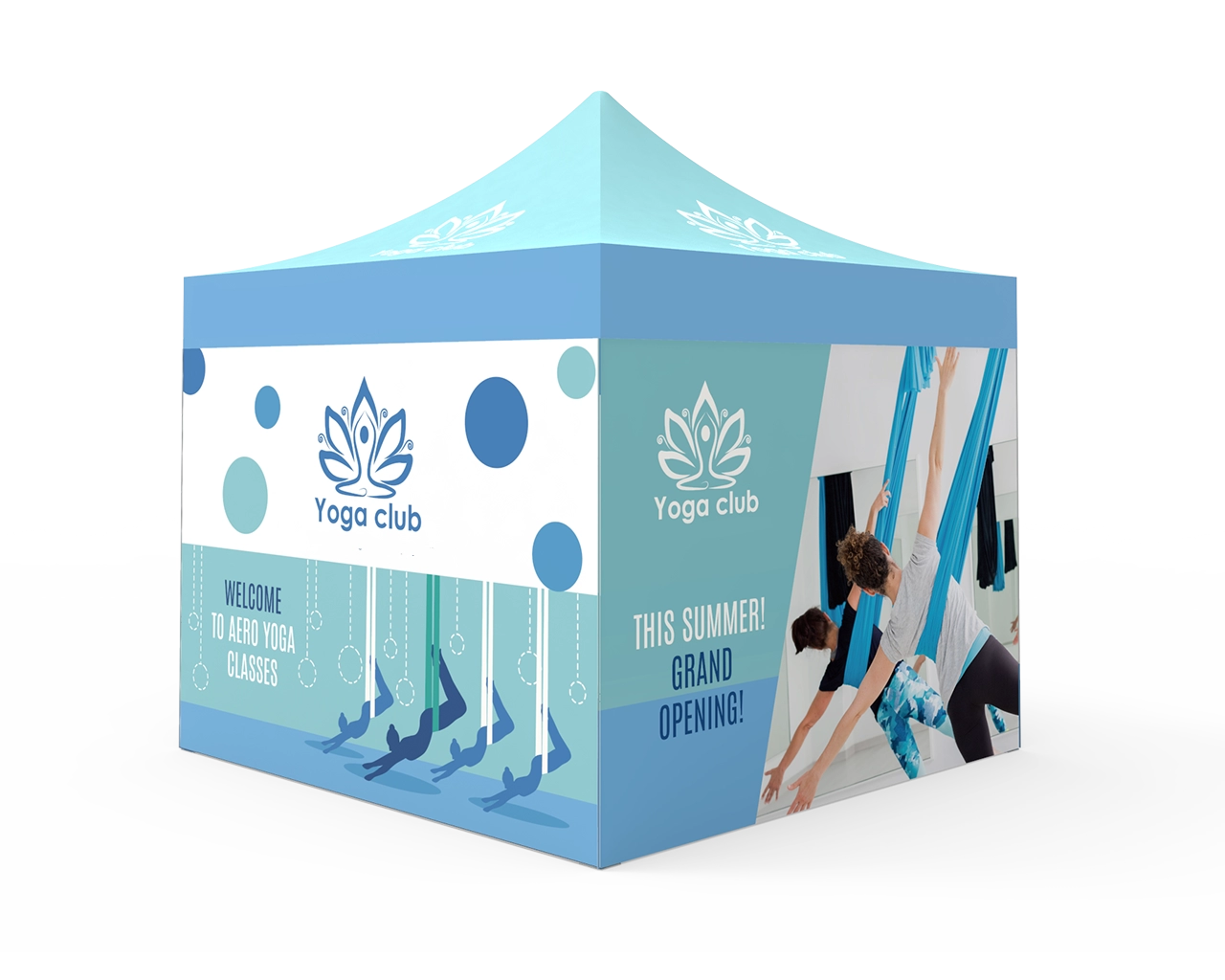 Custom Pop Up Canopy Tent 10x10 with 4 x Single-Sided Full Walls
