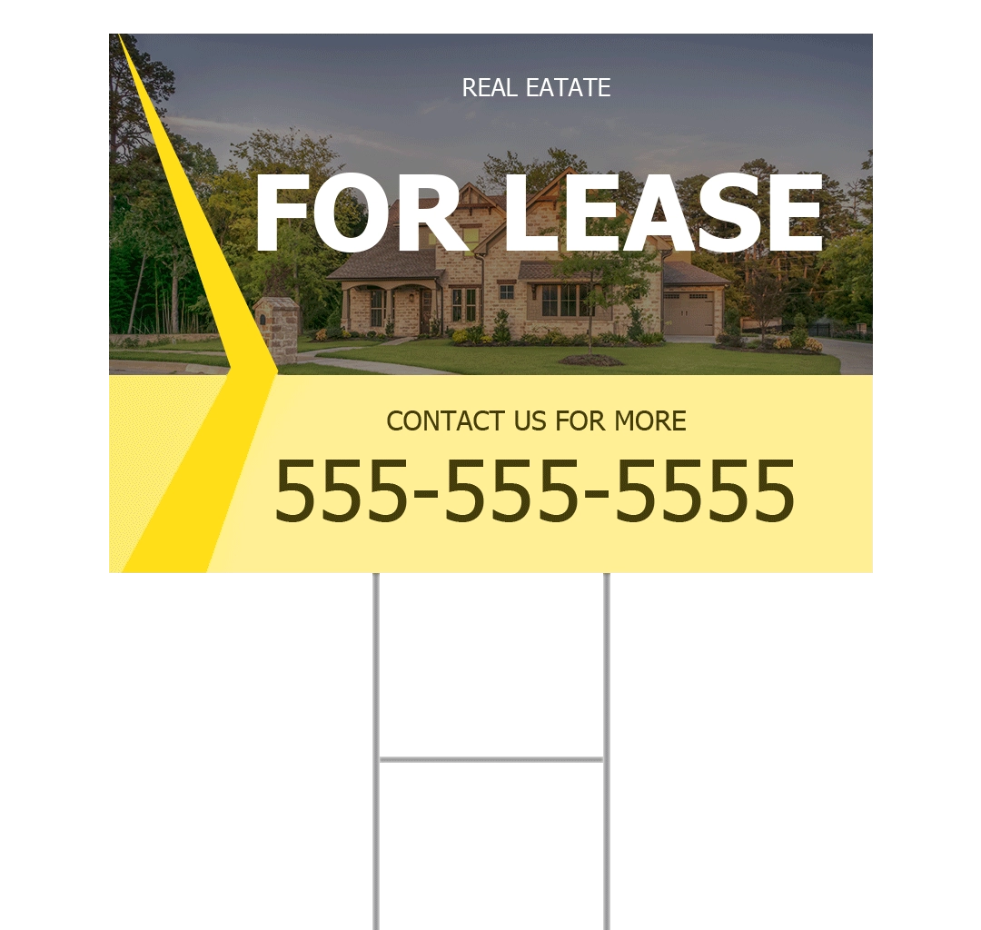 Real Estate Yard Signs And H-Stake