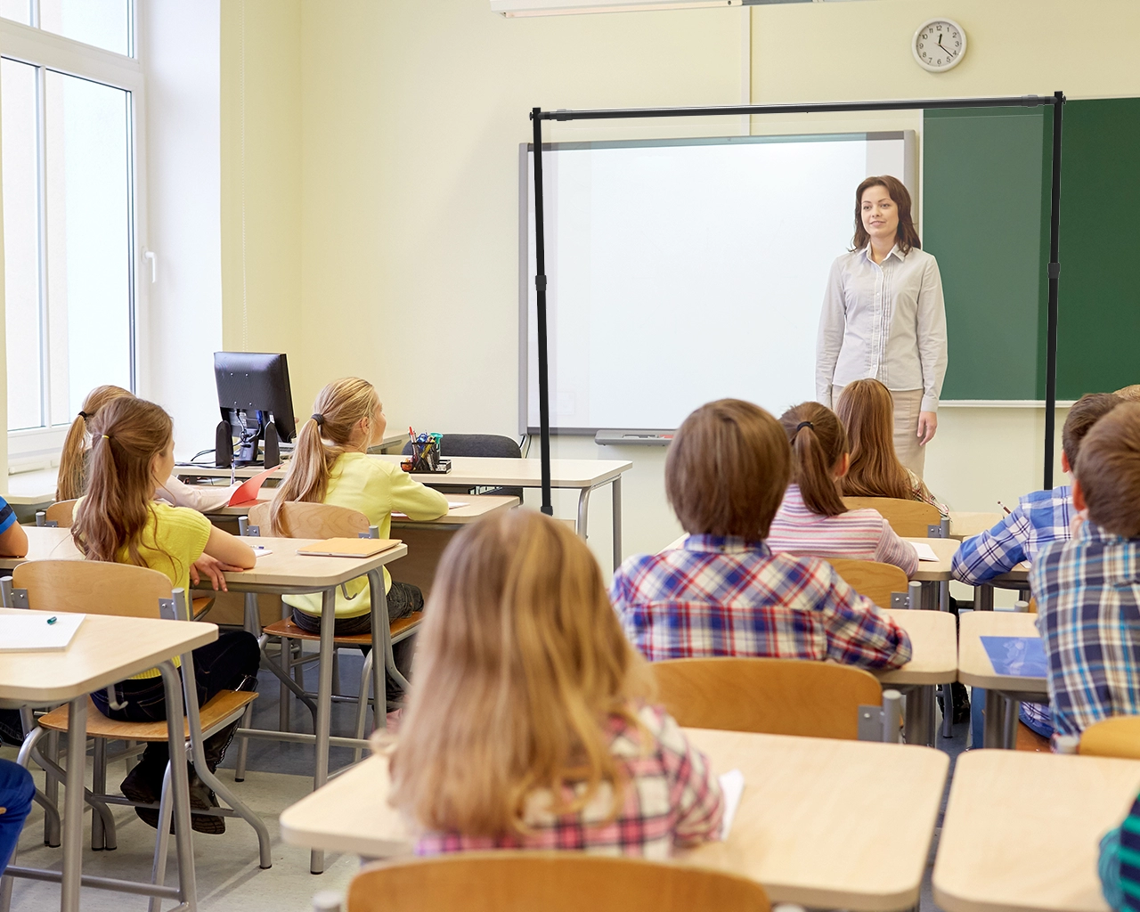 Adjustable Sneeze Guards Shield Portable Partition Dividers Transparent Screen Sanitary Walls Defense Device