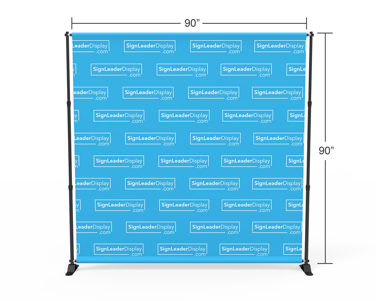 Adjustable Step and Repeat Video Backdrop Tension Fabric Display for Online Conferencing