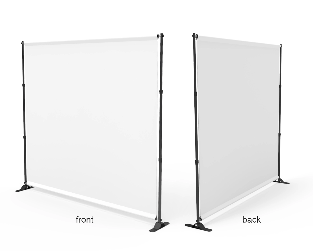 Adjustable Step and Repeat Video Backdrop Tension Fabric Display for Online Conferencing