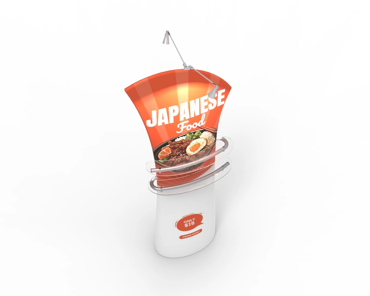Angled Top Fabric Banner Stand 