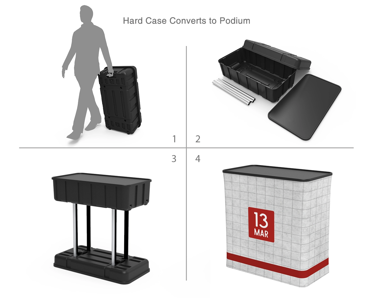 8ft SEGQuick™ Booth 29 - Pop Up Backlit