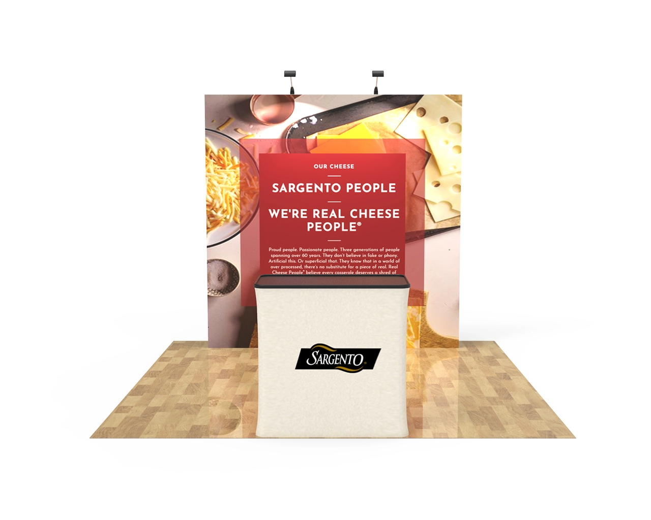 8ft Straight Velcro Fabric Pop Up Display With Podium Case|Portable Trade Show Booth