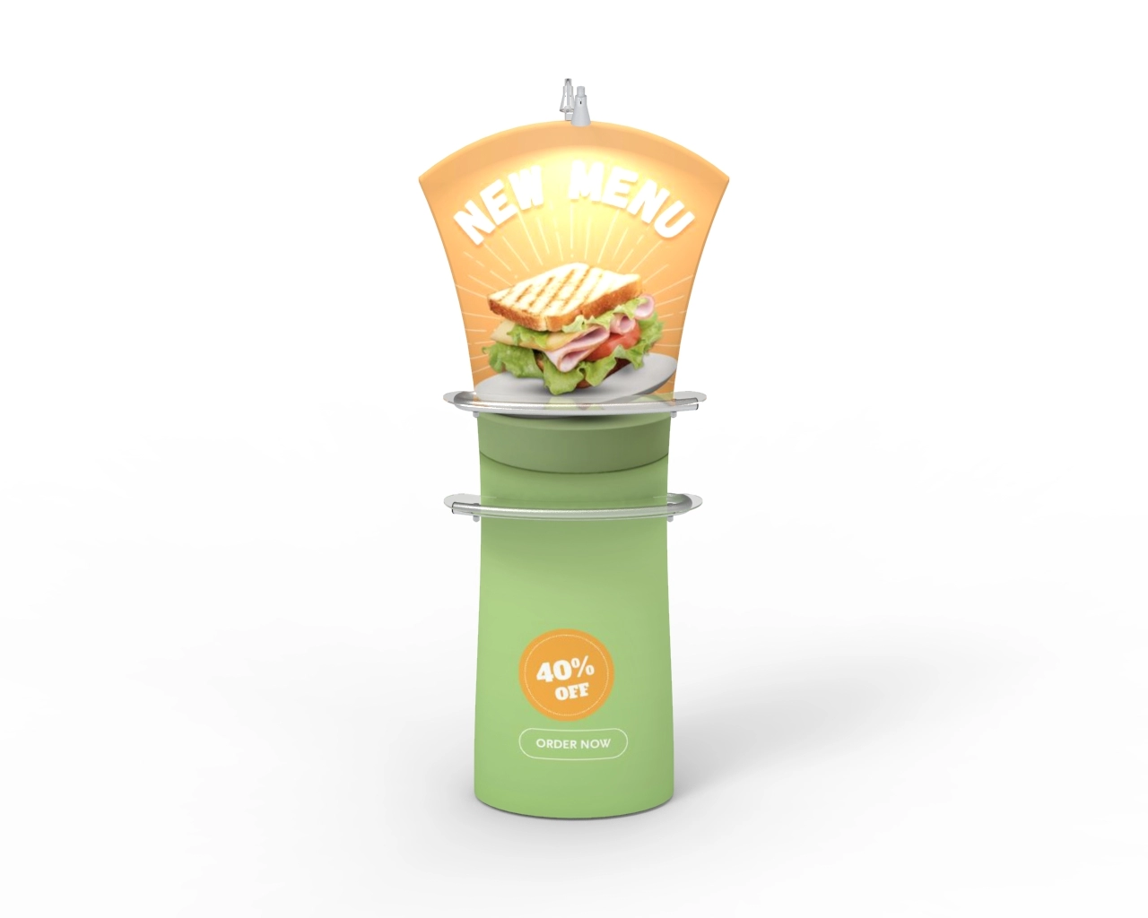 Curved Top Fabric Banner Stand