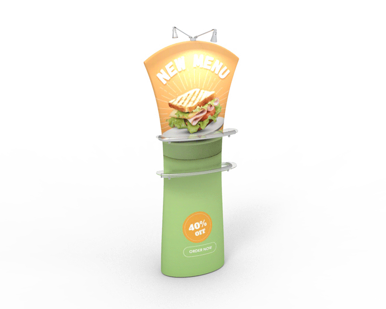 Curved Top Fabric Banner Stand