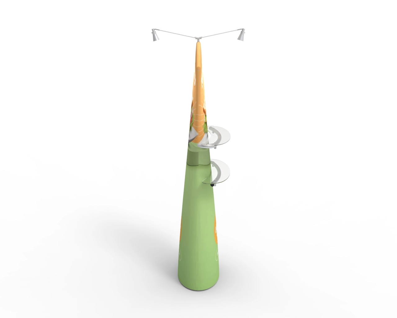 Curved Top Fabric Banner Stand