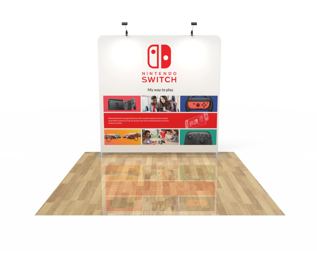 8ft Straight & Tension Fabric Display