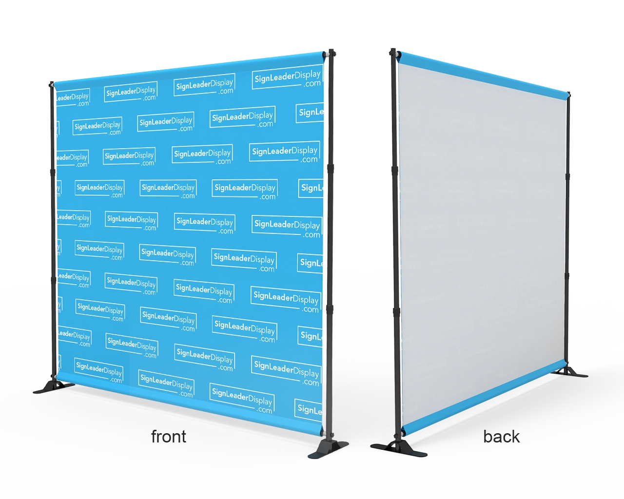 Adjustable Step and Repeat Video Backdrop Tension Fabric Display for Online Conferencing