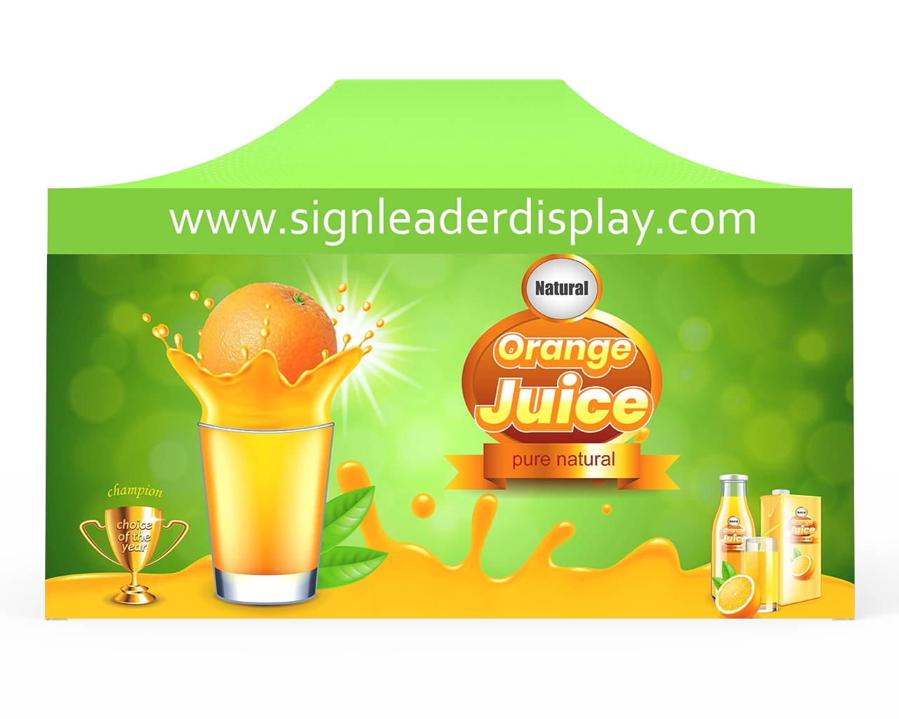 Custom 10x15 Pop Up Canopy Tent with 2 x Double-Sided Full Backwall & 2 x Double-Sided Full Sidewalls