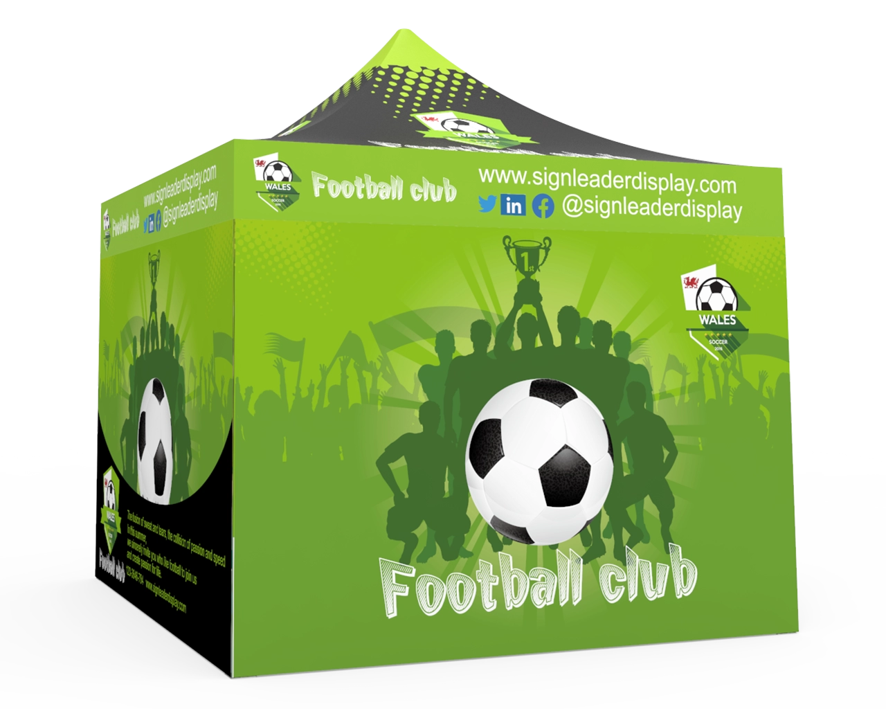 Custom Pop Up Canopy Tent 10x10 with 4 x Double-Sided Full Walls
