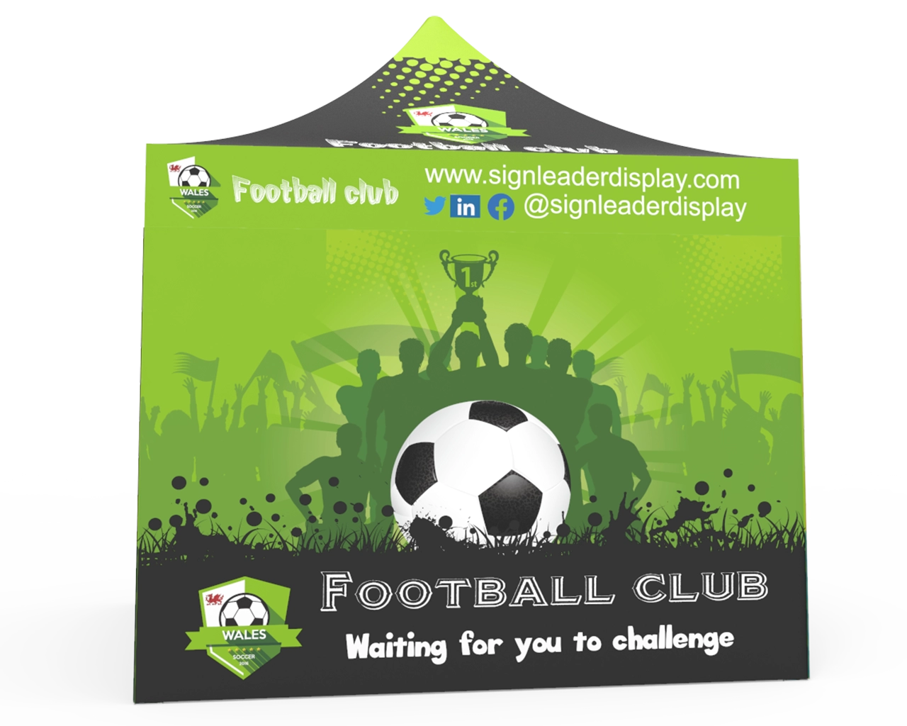 Custom Pop Up Canopy Tent 10x10 With 4 Double Sided Full Walls Main