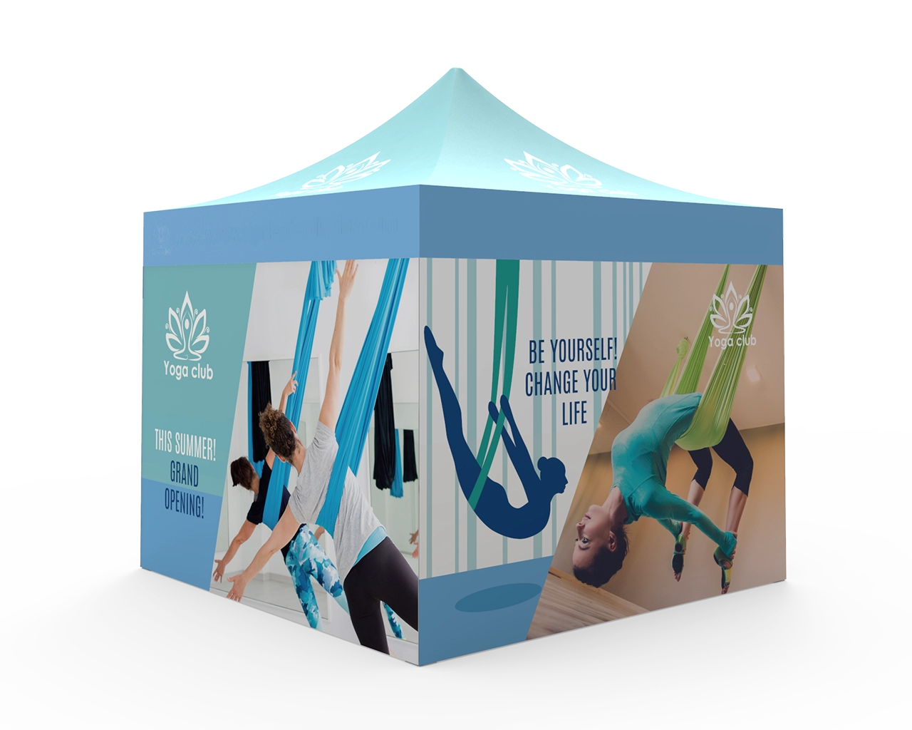 Custom Pop Up Canopy Tent 10x10 with 4 x Single-Sided Full Walls