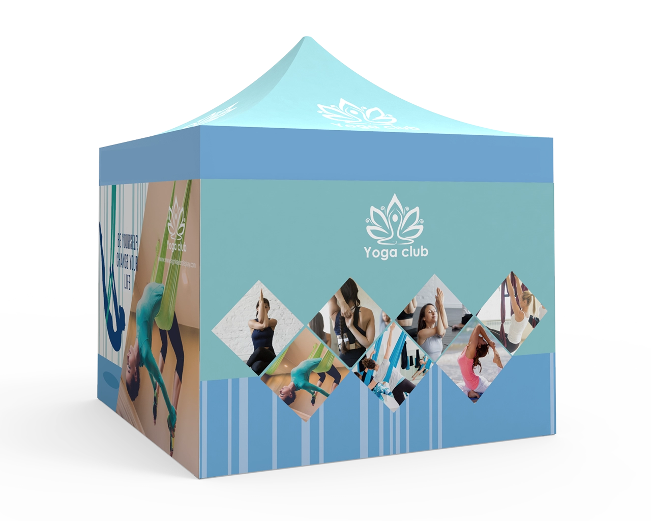Custom Pop Up Canopy Tent 10x10 with 4 x Single-Sided Full Walls